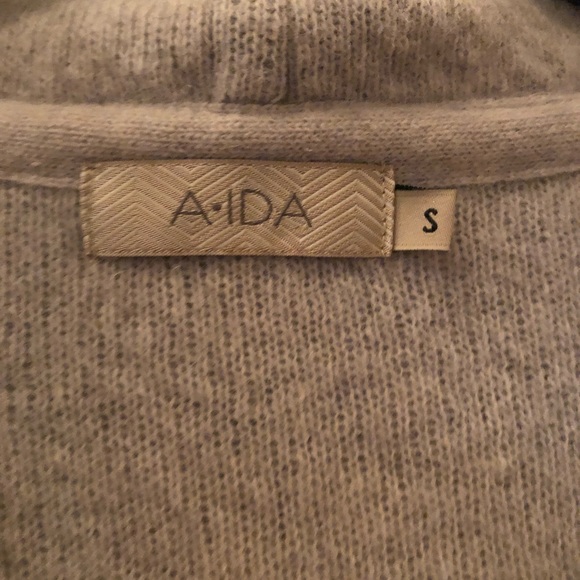 A. Ida wool blend cardigan sweater with belt Size Small good preowned condition - Picture 3 of 6